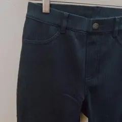 ユニクロ レギンスパンツ スキニー ヘリンボーン M 黒 綿 美脚 快適