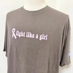 GILDAN ギルダン XL ピンクリボン Tシャツ US古着 ブラウン　E49