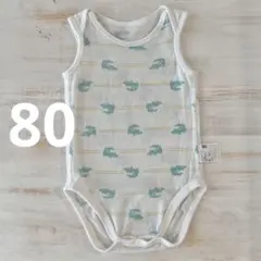 ユニクロ コットンメッシュボディスーツ 80