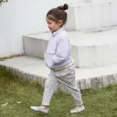 【petit main】スマイルシリーズ　テーパードパンツ　90cm　ラベンダー