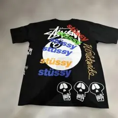 Stussy グラフィックプリント Tシャツ M ブラック