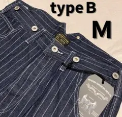 【Ｂ-M】 ストライプ　デニム　パンツ　ウォバッシュ　ヒッコリー　アメカジのサムネイル