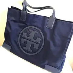 正規美品　TORY BURCH 　トリバーチ　トートバッグ　ナイロン　ネイビー