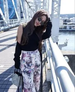 Glam Lips グラムリップス　2WAYスリーブ ニットトップス
