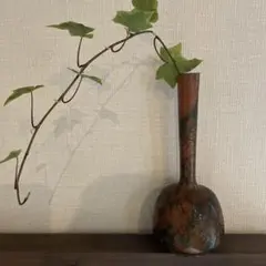 高岡銅器花瓶晴山作赤系花器金属製伝統工芸品作家物在銘|mercari商品