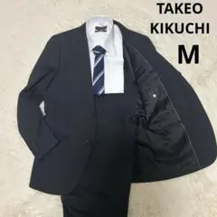 TAKEO KIKUCHI スーツ　セットアップ　ブラック　ストライプ　M