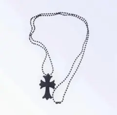 クリスマスプレゼントに♪クロス 十字架 ブラック シリコン ロング ユニセックス