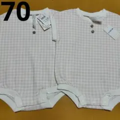 新品半袖ロンパース60〜70　まとめ売り　女の子　綿100％