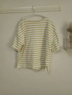 ボーダー Tシャツ イエロー ホワイト M