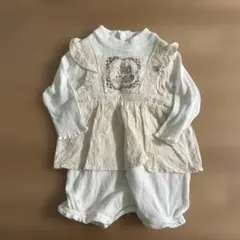 Cottoli フリル付きロンパース