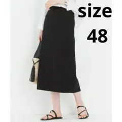 極美品✨23区　大きいサイズ　ロングスカート　48 黒　エンブロイダリーレースのサムネイル
