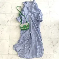 美品✨ カレンソロジー ストライプシャツワンピース 洗える トーマス