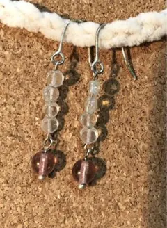 ハンドメイド クリスタルビーズ ピアス