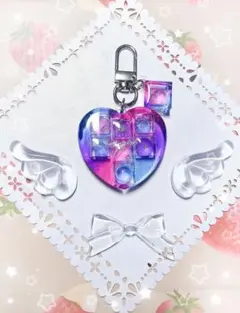 【571】ハート×チョコBOX シェイカー　レジン　チャーム　クリアカラーのサムネイル