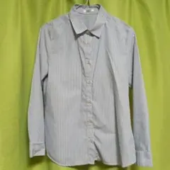 Comfort basic　青ストライプシャツ 長袖 Sサイズ/ハニーズのサムネイル