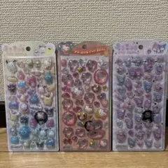 ハローキティ マイメロクロミ サンリオキャラクターうるちゅるポップシール 3枚