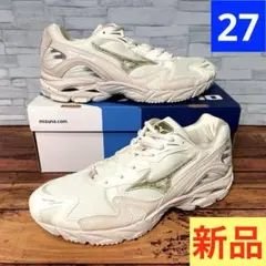 【箱付き新品】ミズノ ウェーブライダー 10 オフホワイト 27 MIZUNO