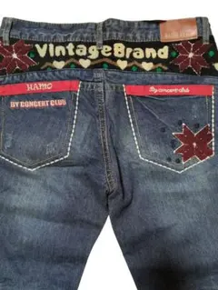 HAМO メンズ ジーンズ 刺繍 デニム Lサイズ