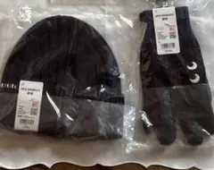 ユニクロ アニヤハインドマーチ ヒートテック ビーニー グローブ 手袋