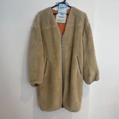 MACPHEE マカフィー　ベージュ ボアロングコート