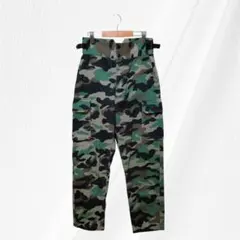 MOUSSY マウジー 迷彩ハイウエストカーゴパンツ ボタンフライコットンS