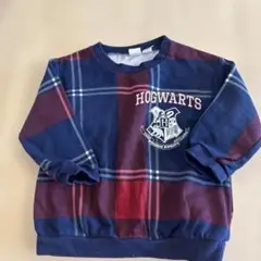 ハリーポッターHOGWARTS トレーナー ネイビー・ボルドー　90