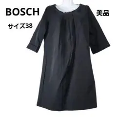 ボッシュ BOSCH リネンブレンド 七分袖 ギャザー ワンピース サイズ38のサムネイル