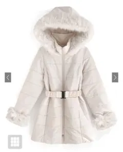 ベルト付きファーダウンコート[kd13] GRL