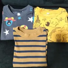 長袖Tシャツ3点セット100