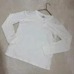 USAコットン 長袖Tシャツ M ホワイト　無地Tシャツ専門店のTシャツ　新品