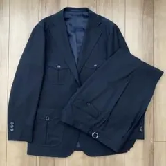 【美中古】LANVINCOLLECTIONパリスモッズコー　ネイビー46干場義雅 美中古】LANVINCOLLECTIONパリスモッズコー ネイビー46干場義雅