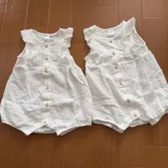 H&M ロンパース　セット　白