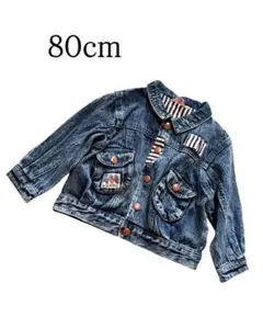 7️⃣1800円 デニムジャケット 80cm U.S. KIDS
