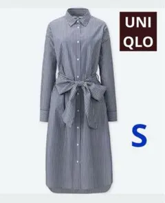 UNIQLO(ユニクロ) コットンストライプシャツワンピース（長袖）