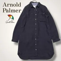 アーノルドパーマー チェックシャツワンピース M相当 綿100% ロング