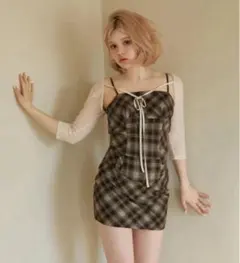 正規品 アンドマリー andmary Riri check set up S