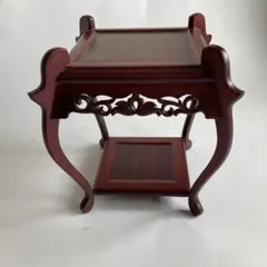 激安 ☆木製 四足 高卓/全高13cm/猫脚/透かし彫/花台/香炉台/飾台/華道