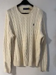 Polo Ralph Lauren ケーブルニットセーター M アイボリー
