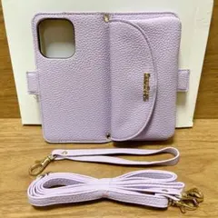 ⭐️iPhone15Pro用ポーチ型ケース　ショルダーストラップ　財布　大容量