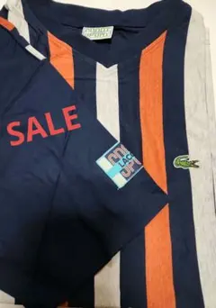 LACOSTE スポーツ Tシャツ ネイビー/オレンジのサムネイル