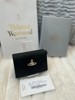 Vivienne Westwood 三つ折り財布 ブラックオーブ 箱・紙袋付き