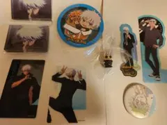 呪術廻戦展 缶バッチ アクリルブロック クリアカード コースター 五条 セット 呪術廻戦展 缶バッチ アクリルブロック クリアカード コースター 五条