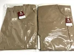 フクスケ　毛混　長ズボン下、長袖釦付シャツ上下セット　Mサイズ　新品★け7286