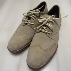 名作COLE HAAN ルナグランド スエード ウィングチップ 10M ベージュ