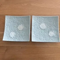 角皿　銘々皿　アンティーク　昭和　青磁　食器