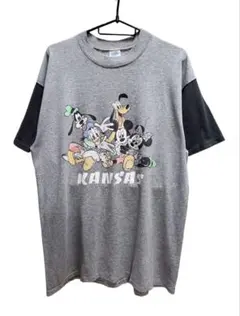 90s USA製 Velva Sheen ディズニー ミッキー集合 Tシャツ
