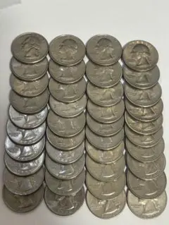 AS560 アメリカ　25セント硬貨　クォーター　40枚セット　イーグル