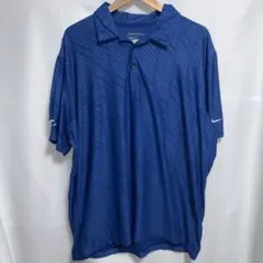 NIKE GOLF ポロシャツ DRI-FIT ブルー XLのサムネイル