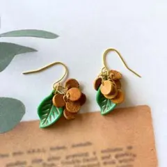 No.270 レザーピアス　ハンドメイド