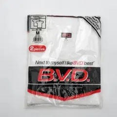 未開封 B.V.D. 丸首半袖Tシャツ Mサイズ 2枚組 綿100% ホワイト